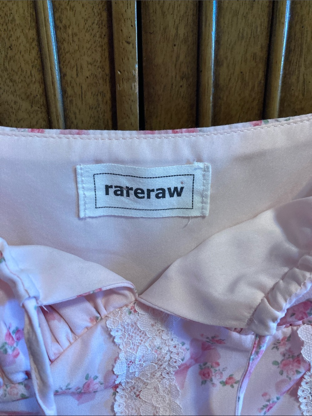 RARERAW Pink Floral Corset Mini Dress with Lace Trim - Picture 2 of 9